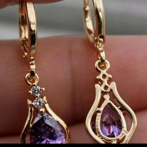 New 18kgf cz earrings